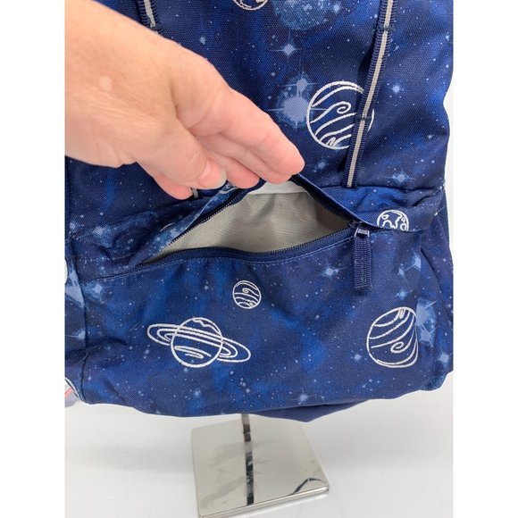 Lands End Kids Teenagers Space Galaxy Blue Back Pack - Picture 2 of 12